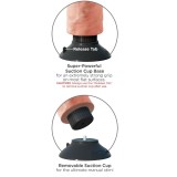 Vibratordildo 23 cm natürlich von King Cock | Fesselliebe.de