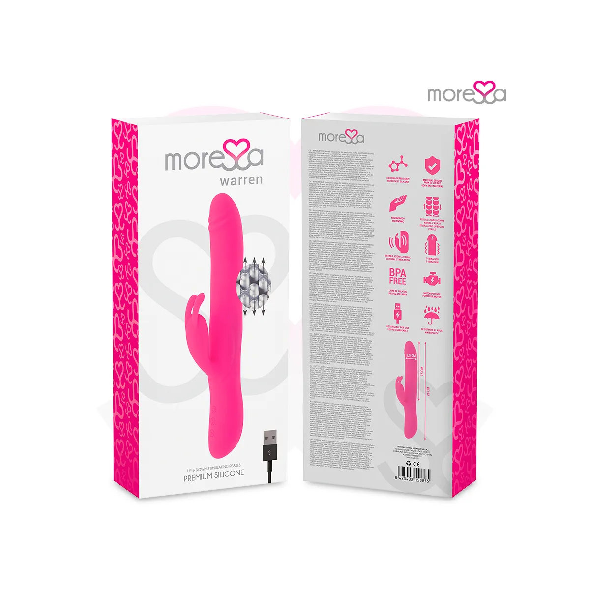 Warren Premium wiederaufladbares Silikon von Moressa | Fesselliebe.de