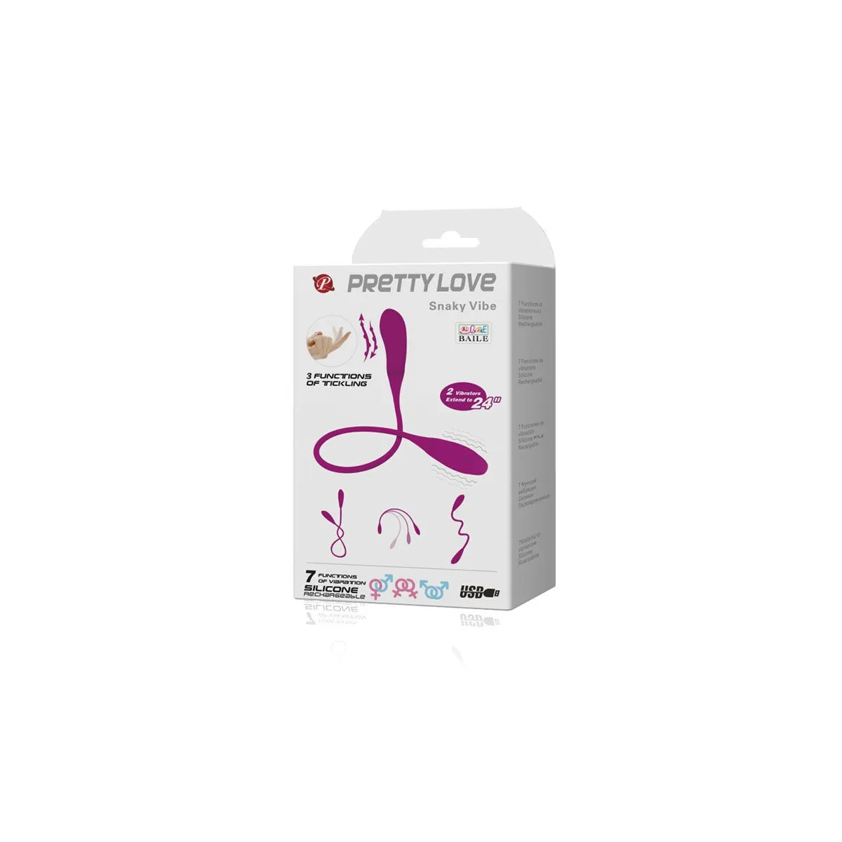 Smart - Snaky Vibe Vibrator 7v + 3 Tickling von Pretty Love Smart | Fesselliebe.de