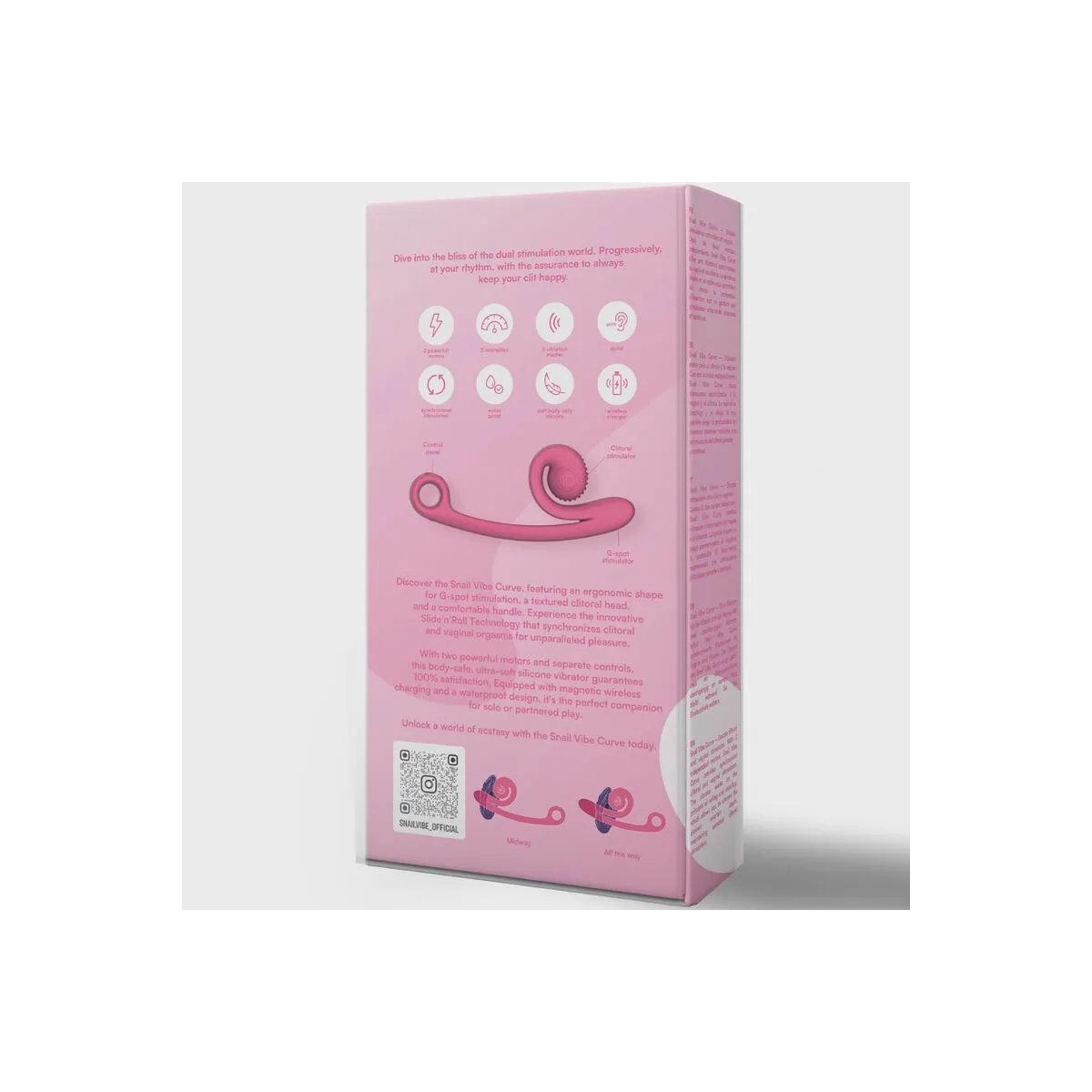 Kurvenvibrator Rosa von Snail Vibe | Fesselliebe.de