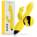 Toky Multifunktionsvibrator Up & Down mit Klitorelstimulator Gelb von Intense Fun