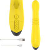 Toky Multifunktionsvibrator Up & Down mit Klitorelstimulator Gelb von Intense Fun | Fesselliebe.de