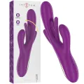 Apolo wiederaufladbarer Multifunktionsvibrator 7 Vibrationen mit Lila Schwingender Zunge von Intense Fun
