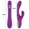 Apolo wiederaufladbarer Multifunktionsvibrator 7 Vibrationen mit Lila Schwingender Zunge von Intense Fun