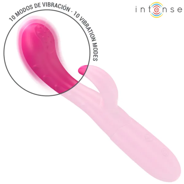 Amara Vibrator mit Stimulierender Zunge 10 Vibrationen Rosa von Intense Fun | Fesselliebe.de