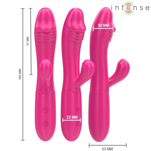 Ivy Flexibler Vibrator 10 Vibrationen mit Stimulierender Zunge Rosa von Intense Fun | Fesselliebe.de