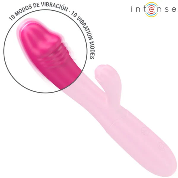 Ivy Flexibler Vibrator 10 Vibrationen mit Stimulierender Zunge Rosa von Intense Fun | Fesselliebe.de