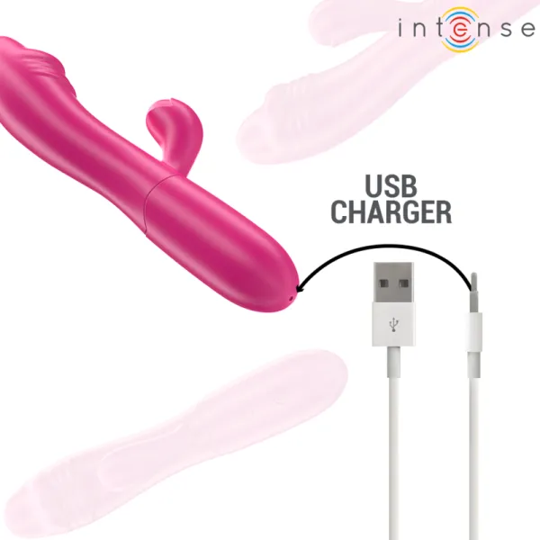 Ivy Flexibler Vibrator 10 Vibrationen mit Stimulierender Zunge Rosa von Intense Fun | Fesselliebe.de