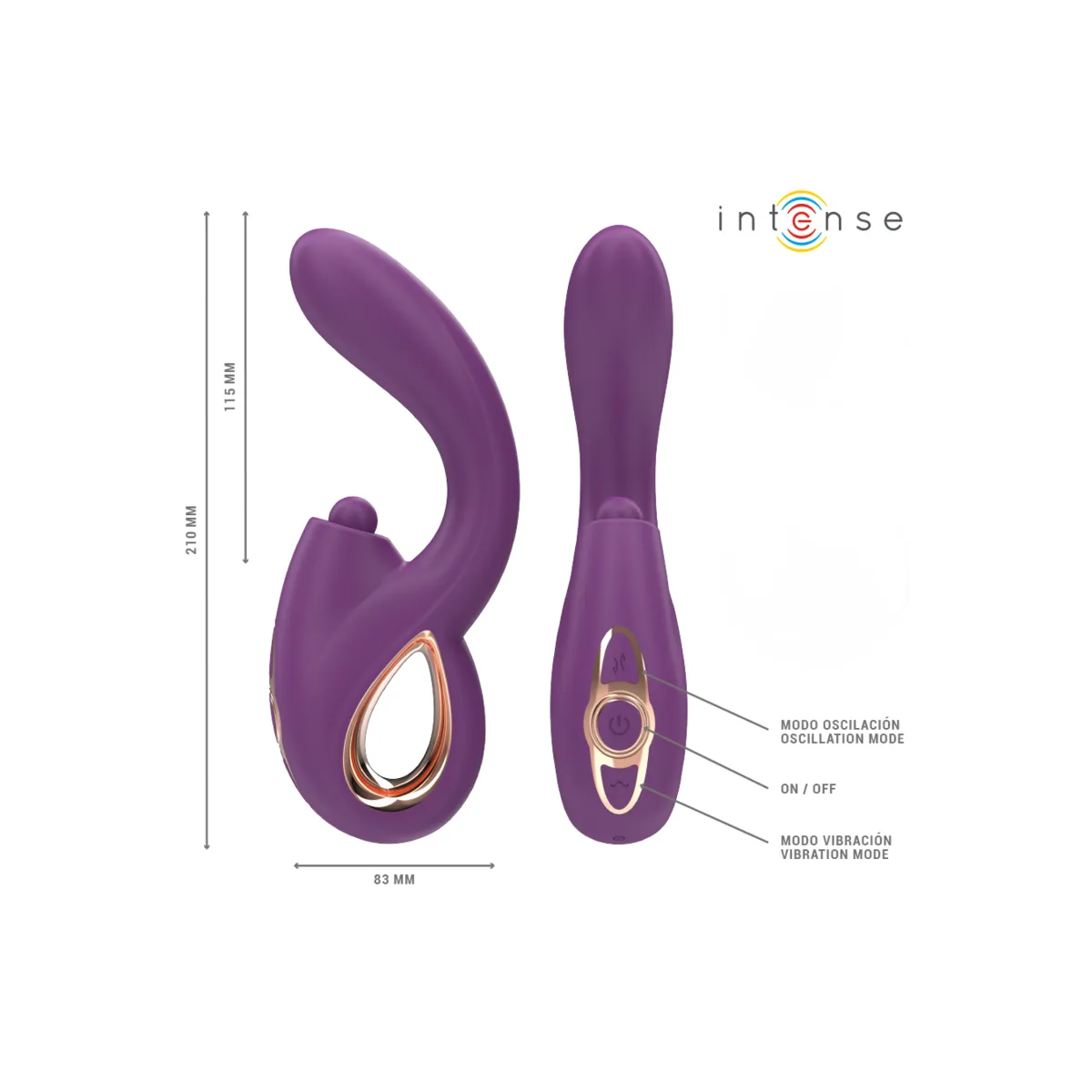 Lali Multifunktions-G-Punkt-Vibrator Tapping & Stoss & Vibration Lila von Intense Fun | Fesselliebe.de