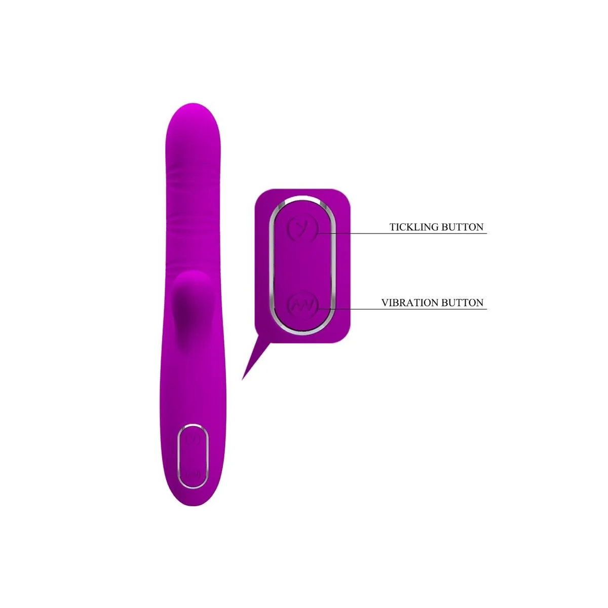 Angelique Multifunktionsvibrator + Klitorisstimulator Lila von Pretty Love | Fesselliebe.de