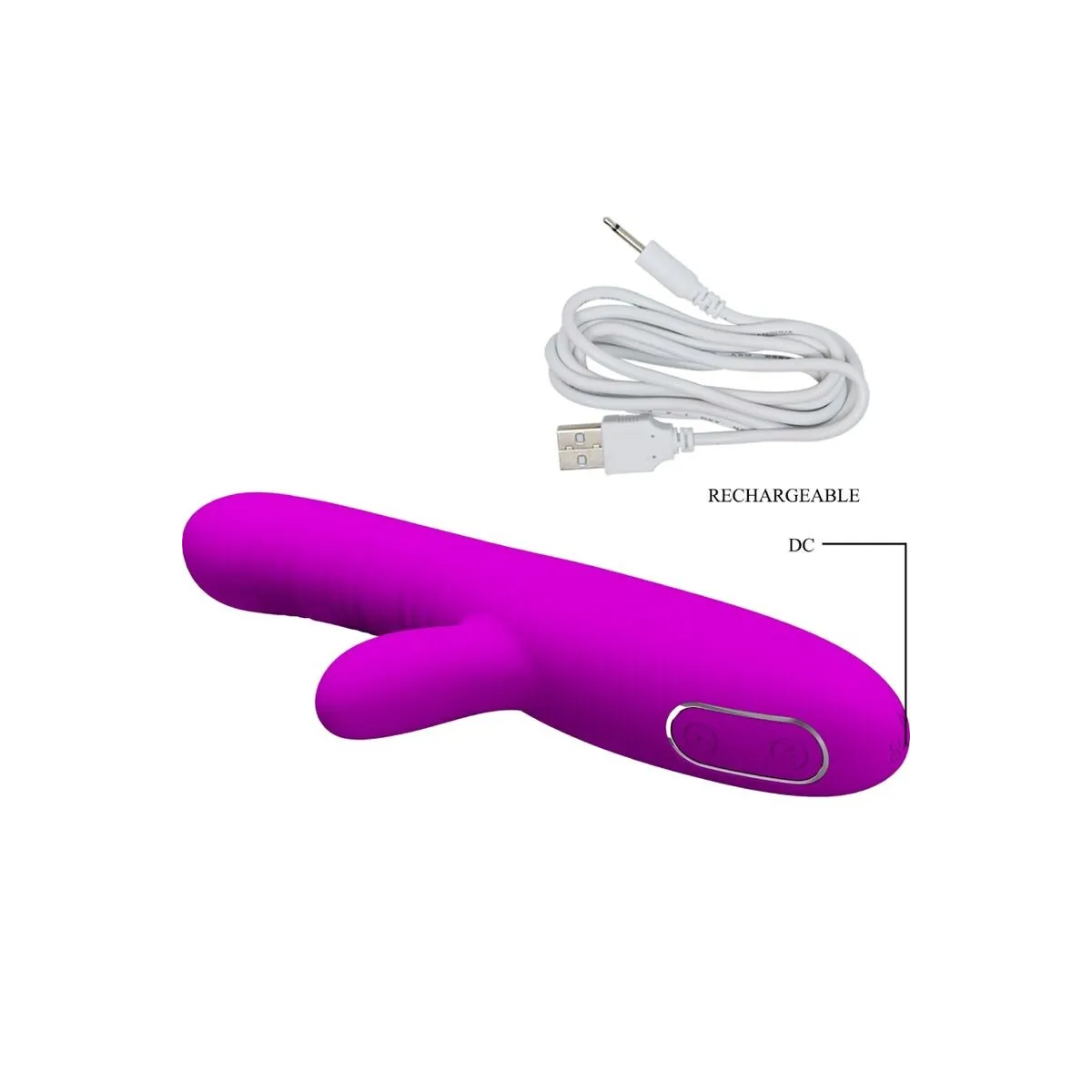 Angelique Multifunktionsvibrator + Klitorisstimulator Lila von Pretty Love | Fesselliebe.de