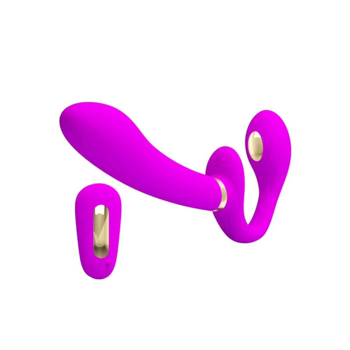 Thunderbird Doppelter Strap-On-Vibrator mit Fernbedienung Lila von Pretty Love | Fesselliebe.de
