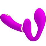 Thunderbird Doppelter Strap-On-Vibrator mit Fernbedienung Lila von Pretty Love | Fesselliebe.de