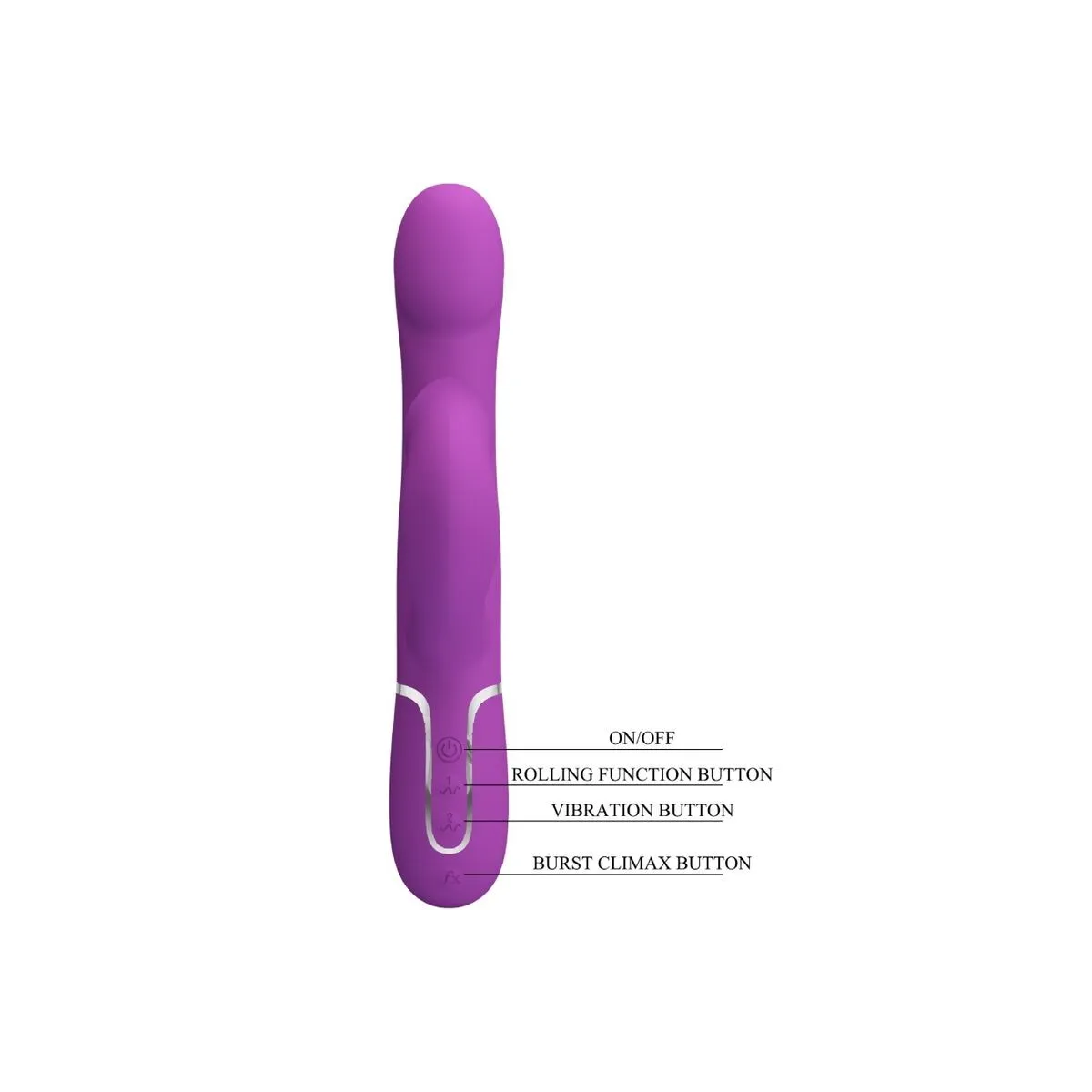 4 In 1 Multifunktionsvibrator & Stimulator Lila von Pretty Love | Fesselliebe.de