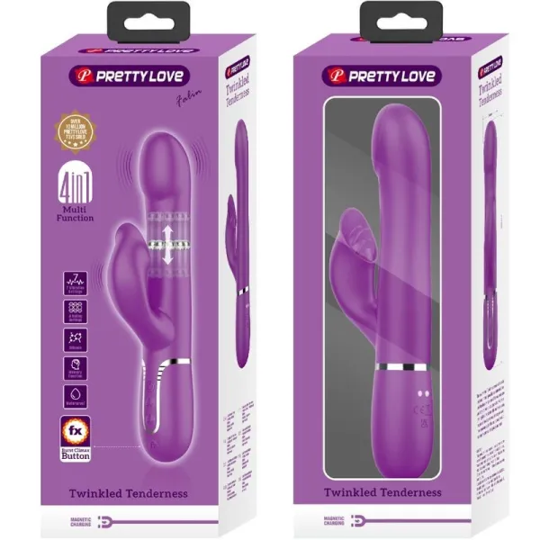 4 In 1 Multifunktionsvibrator & Stimulator Lila von Pretty Love | Fesselliebe.de