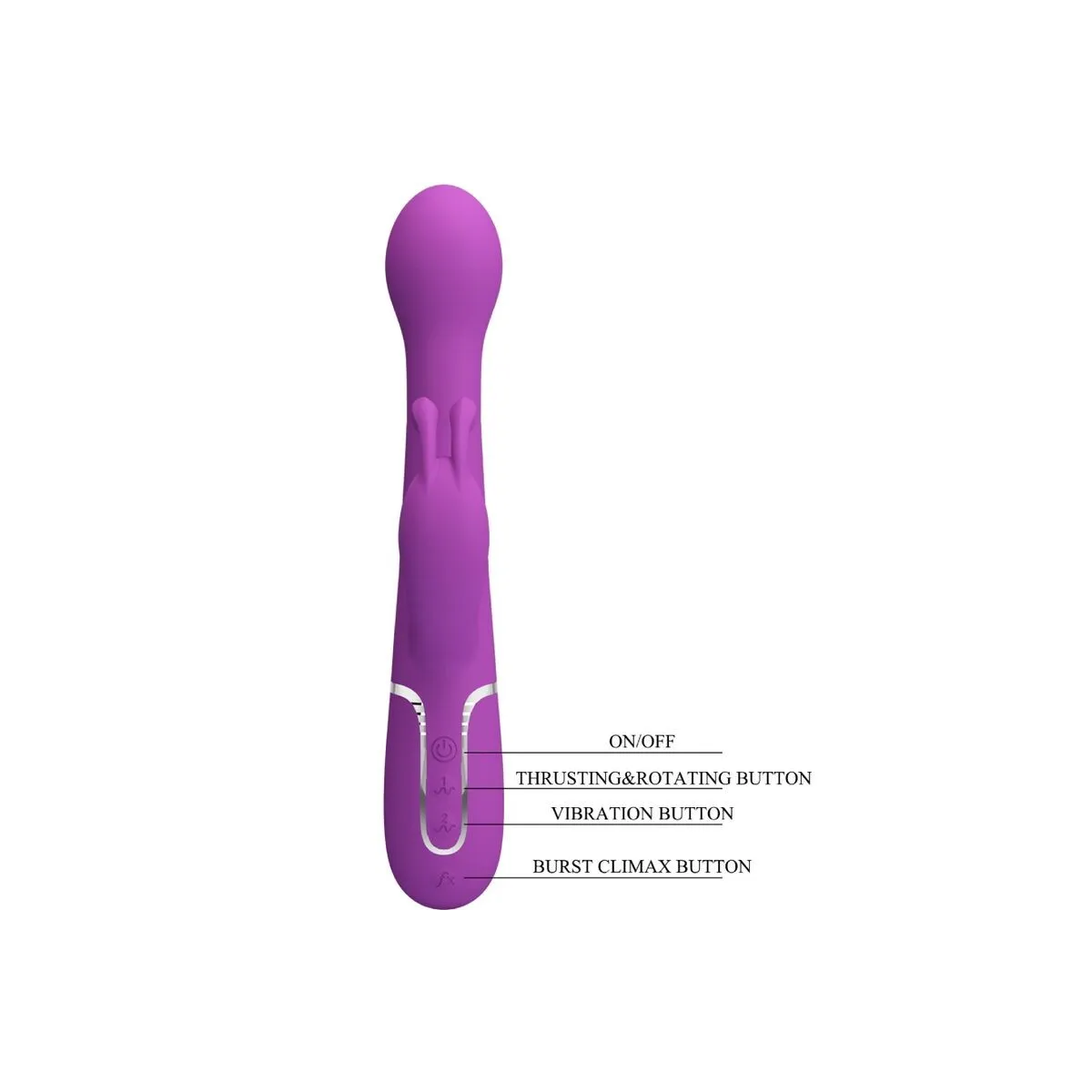 Dejon 3 In 1 Multifunktions-Rabbit-Vibrator Lila von Pretty Love | Fesselliebe.de