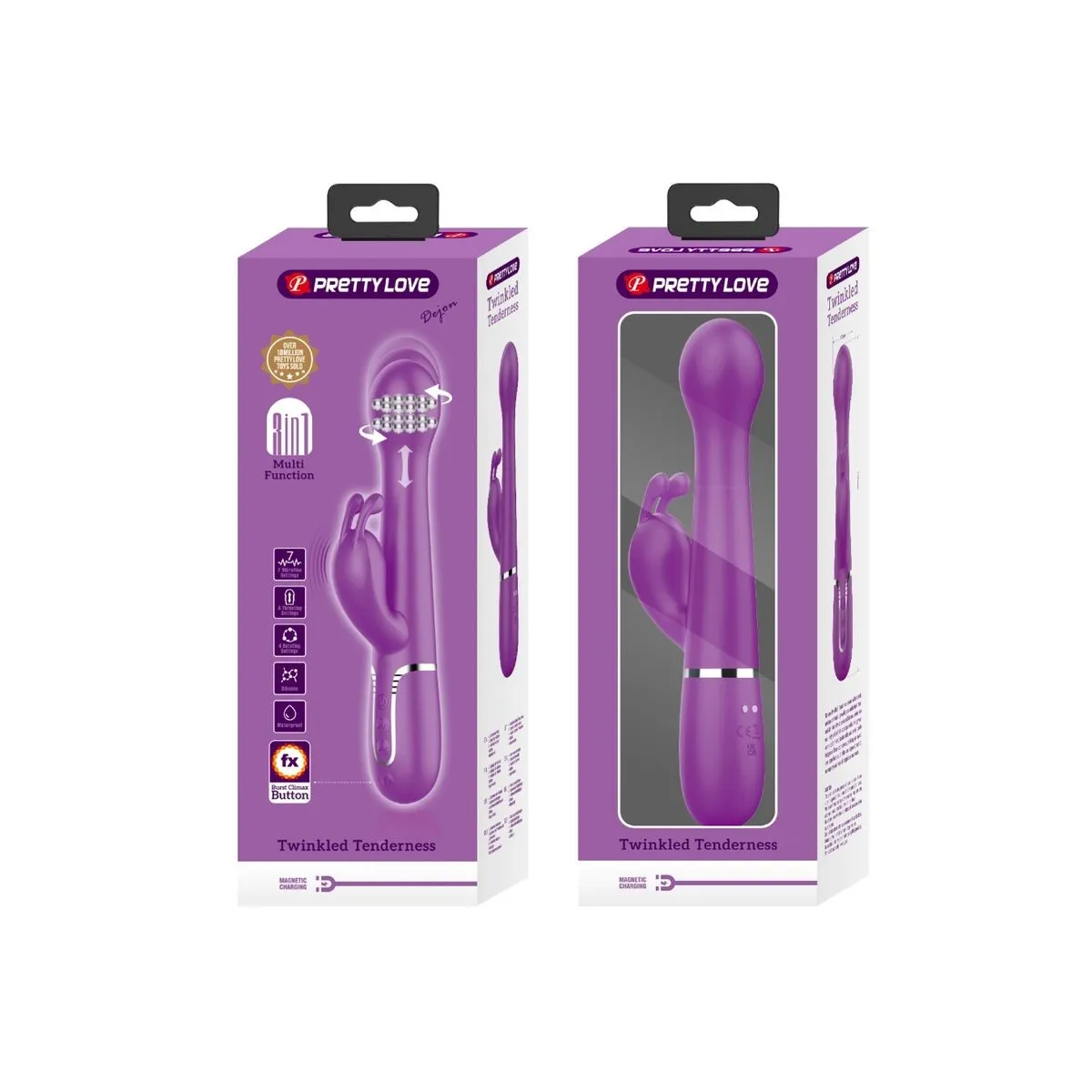 Dejon 3 In 1 Multifunktions-Rabbit-Vibrator Lila von Pretty Love | Fesselliebe.de