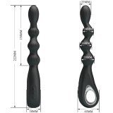 Federer Analvibrator 12 Vibrationen Schwarz von Pretty Love | Fesselliebe.de