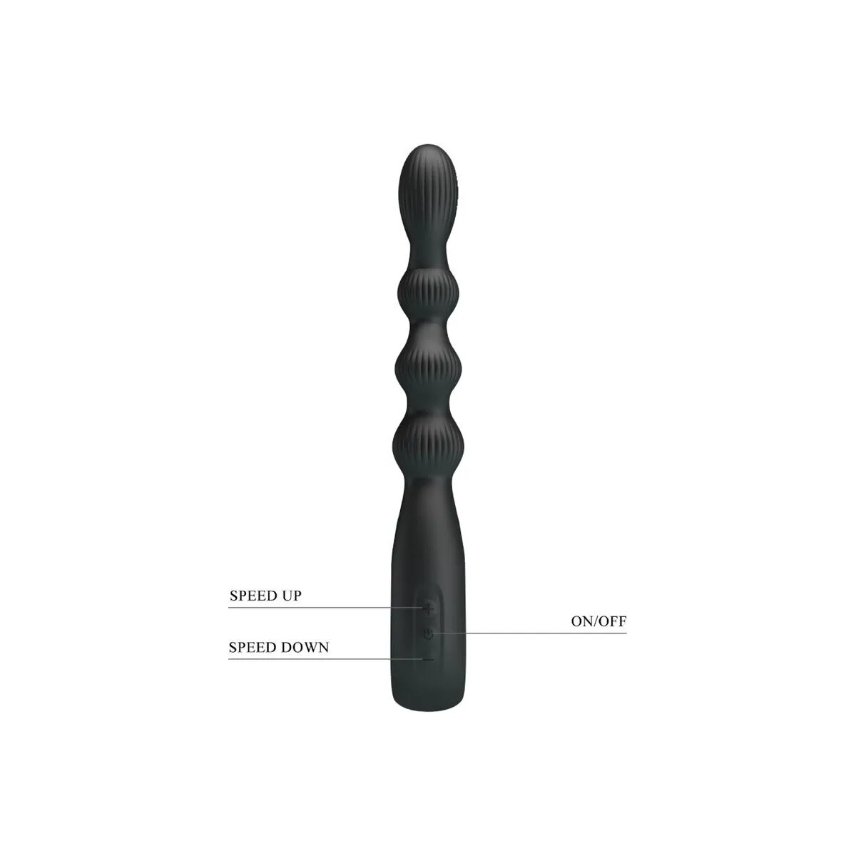 Federer Analvibrator 12 Vibrationen Schwarz von Pretty Love | Fesselliebe.de