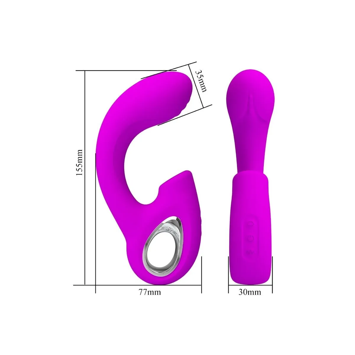 Sibel Sibel G-Spot Vibrator + Klitoris-Stimulator 10 Vibrationen Lila von Pretty Love | Fesselliebe.de