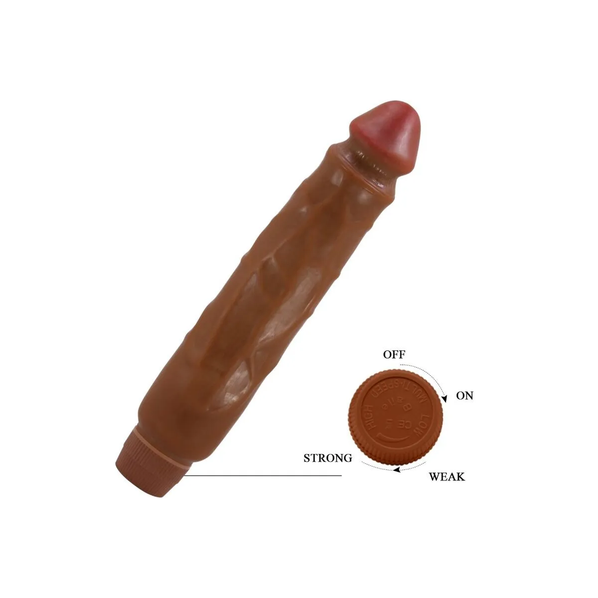 Jack Realistischer Vibrator 26 cm Mulatte von Baile | Fesselliebe.de