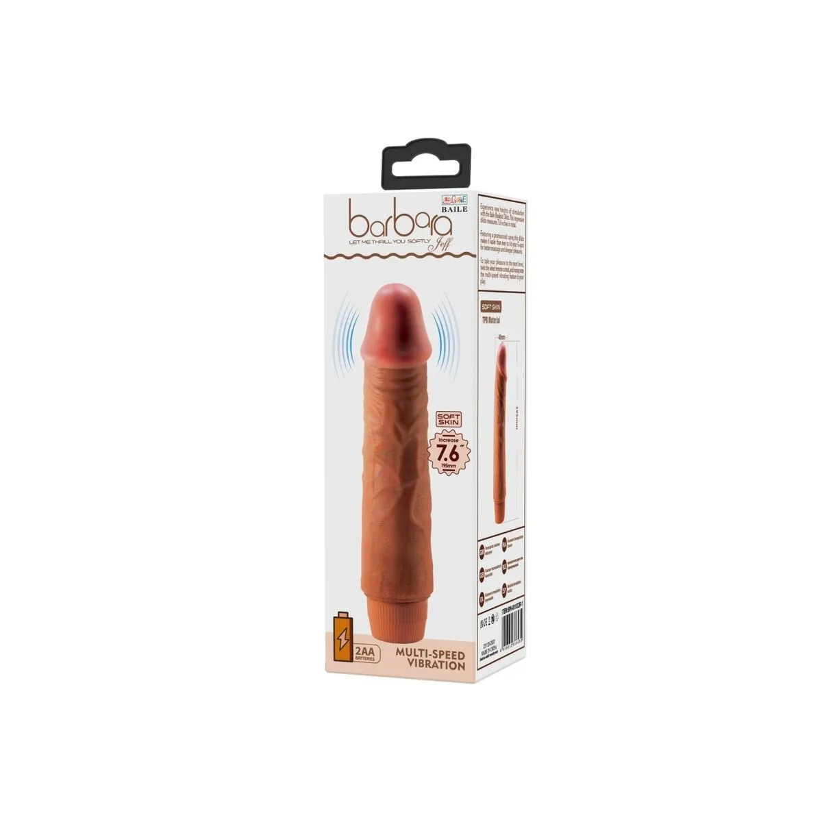 Jeff Realistischer Vibrator 19,5 cm Mulatte von Baile | Fesselliebe.de