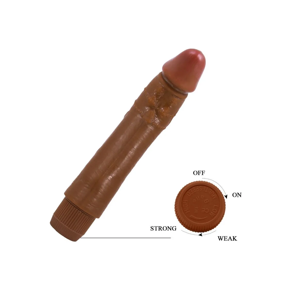 Dybbuk Realistischer Vibrator 24 cm Mulatte von Baile | Fesselliebe.de
