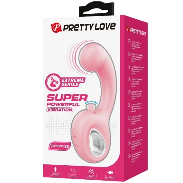 Erynnyes G-Spot Vibrator + Klitoris-Stimulator 10 Vibrationen Rosa von Pretty Love Smart | Fesselliebe.de