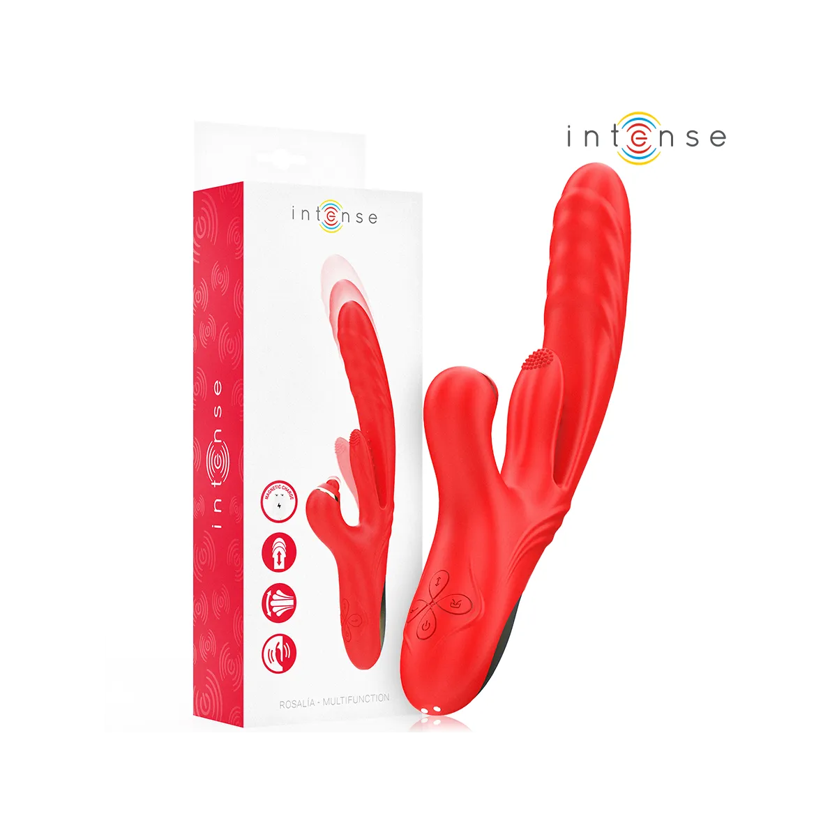 Rosalia Multifunktionsvibrator 3 In 1 Rot von Intense Fun | Fesselliebe.de