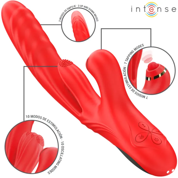Rosalia Multifunktionsvibrator 3 In 1 Rot von Intense Fun | Fesselliebe.de