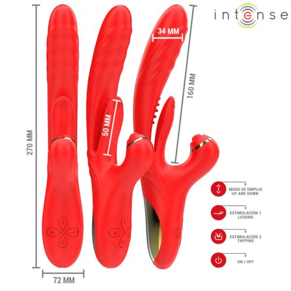 Rosalia Multifunktionsvibrator 3 In 1 Rot von Intense Fun | Fesselliebe.de