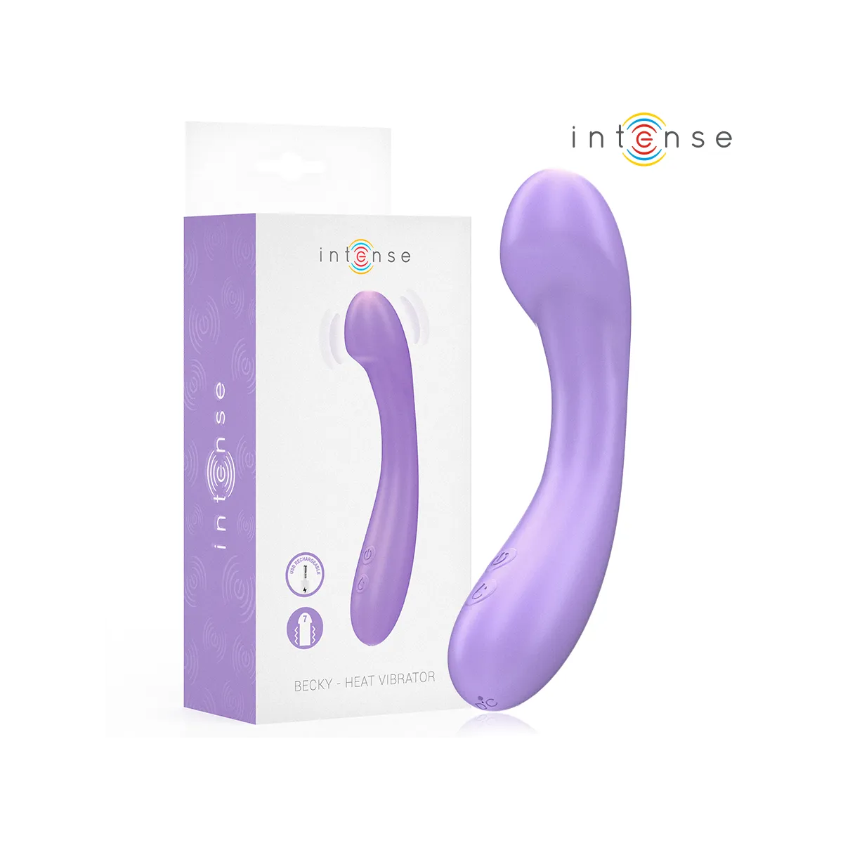 Becky Vibrator 19 cm Heizbar 7 Vibrationen Lila von Intense Fun | Fesselliebe.de