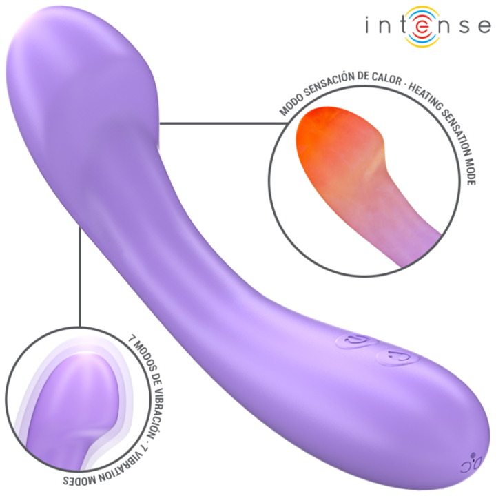 Becky Vibrator 19 cm Heizbar 7 Vibrationen Lila von Intense Fun | Fesselliebe.de