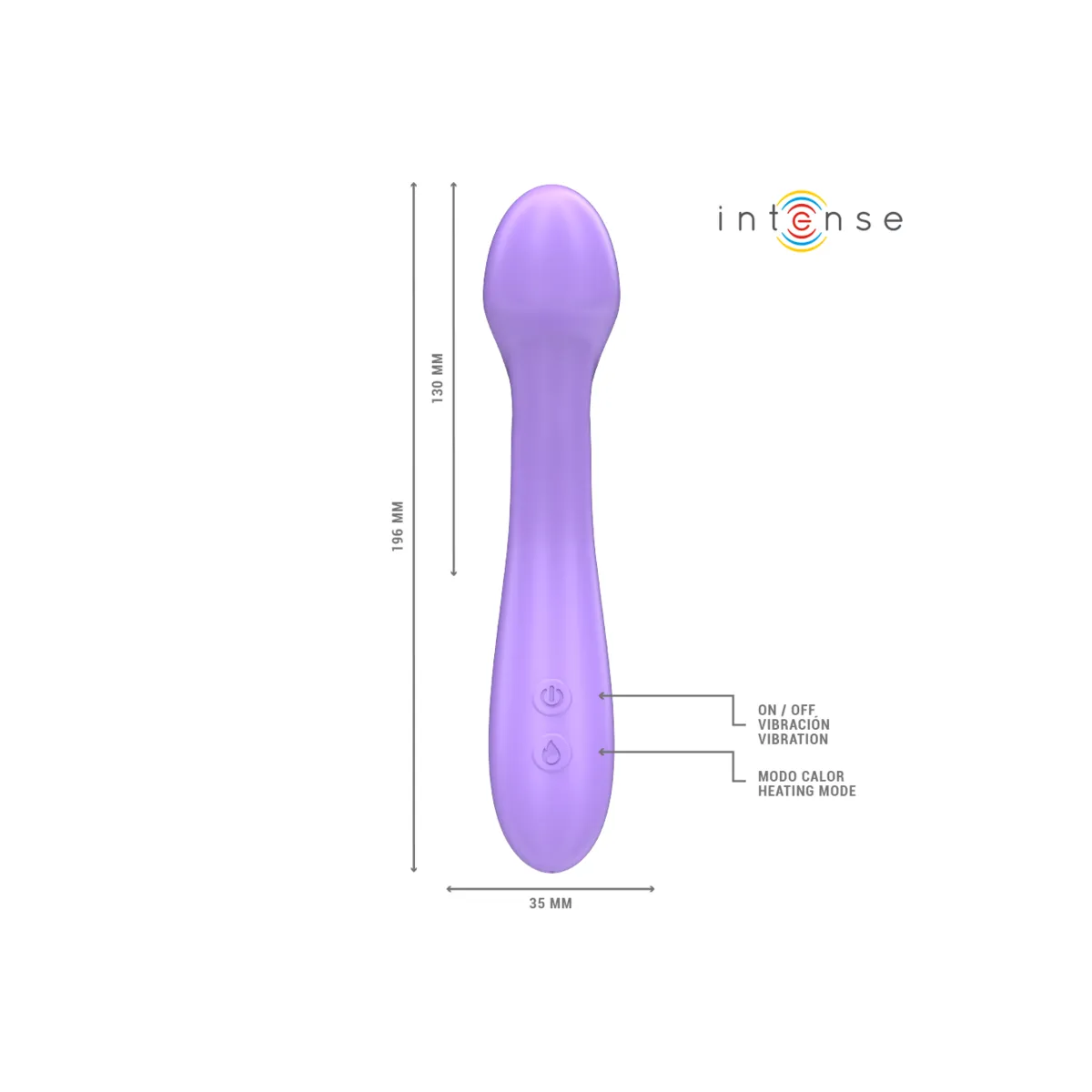 Becky Vibrator 19 cm Heizbar 7 Vibrationen Lila von Intense Fun | Fesselliebe.de