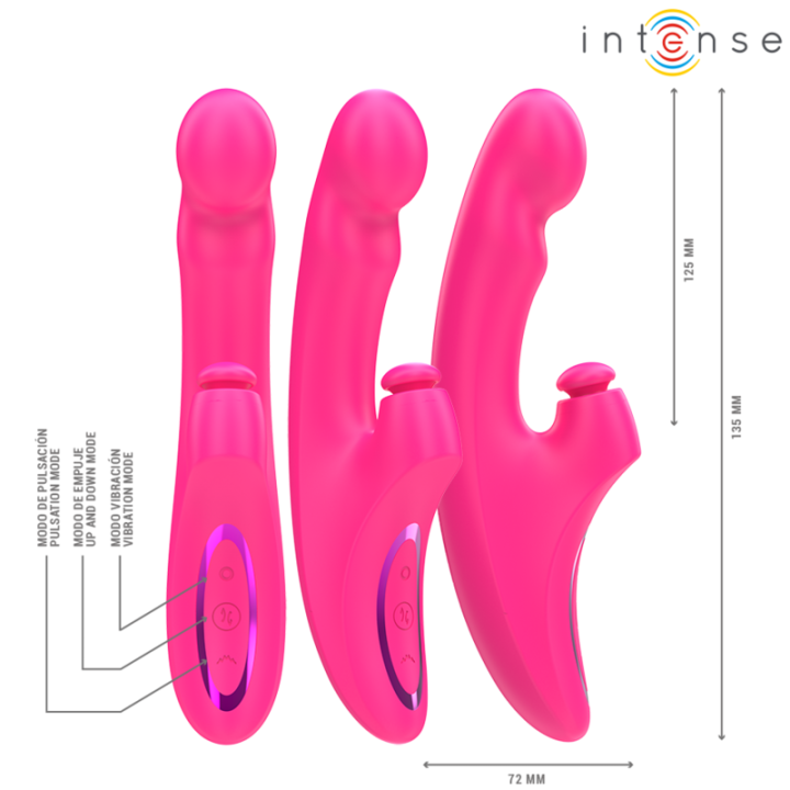 Emi Vibrator 13,5 cm Multifunktion 3 In 1 10 Vibrationen Rosa von Intense Fun | Fesselliebe.de