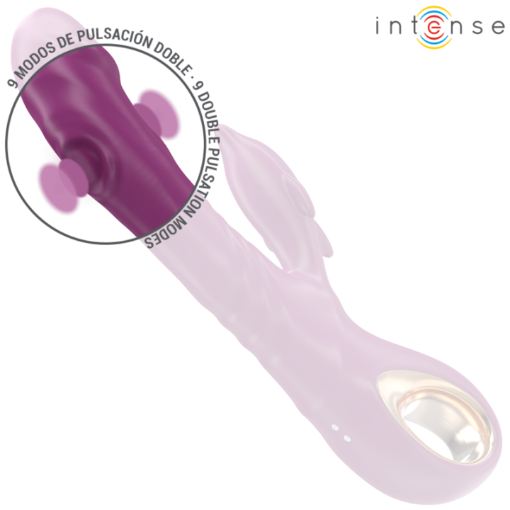 Halle Multifunktionsvibrator mit Delfin-Stimulierender Zunge Lila von Intense Fun | Fesselliebe.de