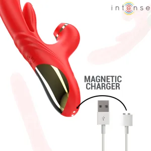 Karol Multifunktionsvibrator Stoss & Stimulation & Stimulierende Wellen Rot von Intense Fun
