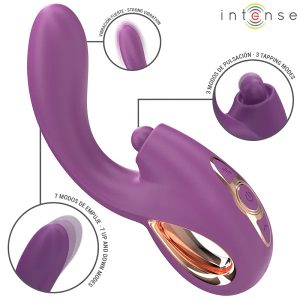 Lali Multifunktions-G-Punkt-Vibrator Tapping & Stoss & Vibration Lila von Intense Fun | Fesselliebe.de