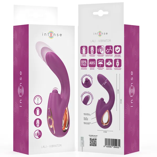 Lali Multifunktions-G-Punkt-Vibrator Tapping & Stoss & Vibration Lila von Intense Fun | Fesselliebe.de