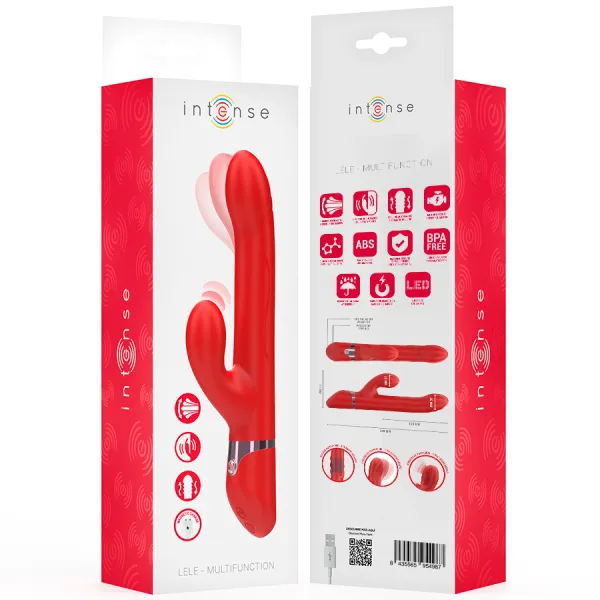 Lele Multifunktionsvibrator Rotierend & Oszillation & Stimulation Rot von Intense Fun | Fesselliebe.de
