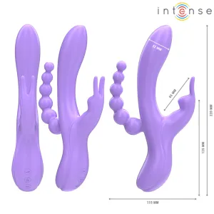 Miko Dreifachvibrator Rabbit & Stimulator & Anal 7 Vibrationen Lila von Intense Fun