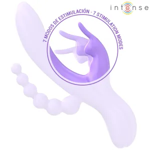 Miko Dreifachvibrator Rabbit & Stimulator & Anal 7 Vibrationen Lila von Intense Fun
