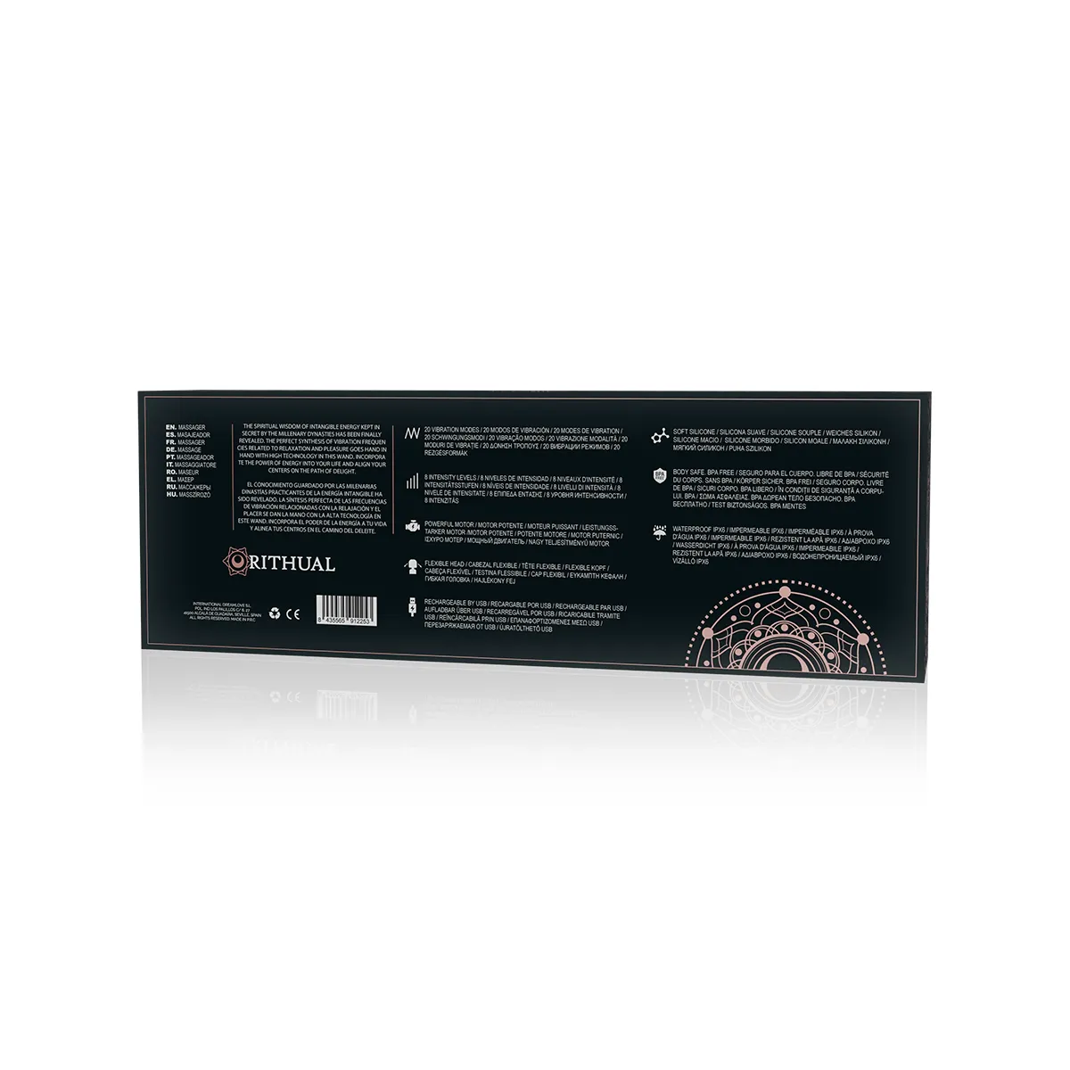 Leistungsstarker wiederaufladbarer Akasha - Wand 2,0 Schwarz von Rithual | Fesselliebe.de