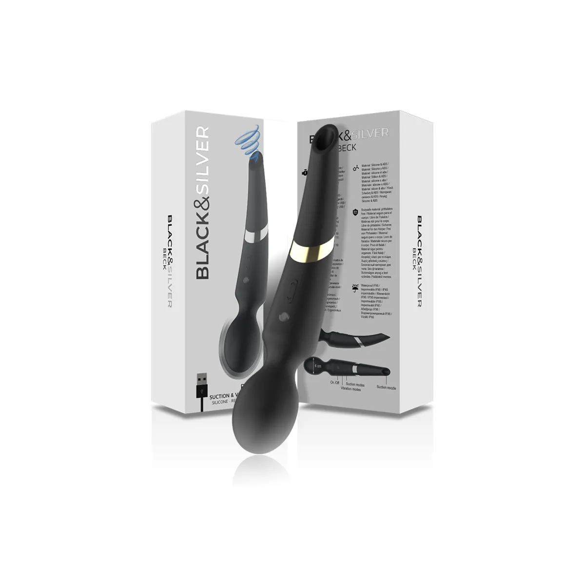 Beck Stab und Saugnapf 2 In 1 Silikon von Black&Silver | Fesselliebe.de