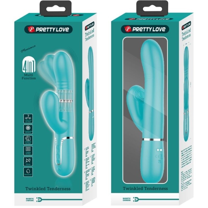 Multifunktions-G-Spot-Vibrator Aqua Grün von Pretty Love Flirtation | Fesselliebe.de