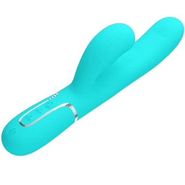 Perlita Multifunktions-3-In-1-G-Punkt-Vibrator Aqua Grün von Pretty Love Flirtation | Fesselliebe.de