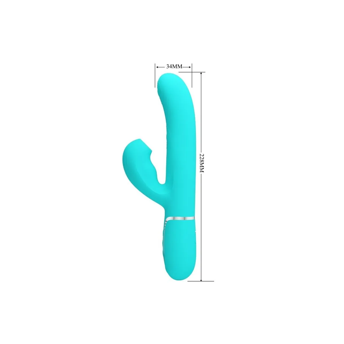 Perlita Multifunktions-3-In-1-G-Punkt-Vibrator Aqua Grün von Pretty Love Flirtation | Fesselliebe.de