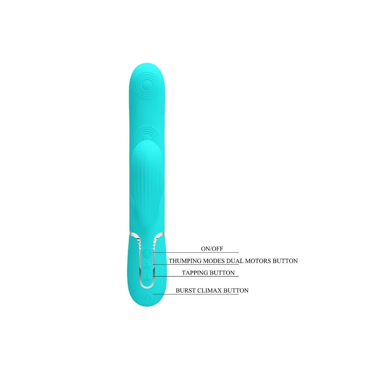 Perlita Multifunktions-3-In-1-G-Punkt-Vibrator Aqua Grün von Pretty Love Flirtation | Fesselliebe.de