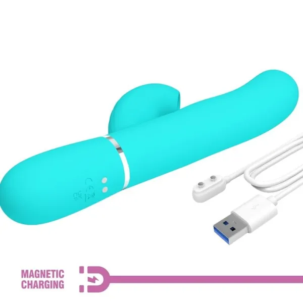 Perlita Multifunktions-3-In-1-G-Punkt-Vibrator Aqua Grün von Pretty Love Flirtation | Fesselliebe.de
