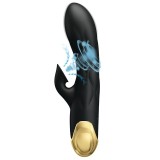 Schwarzer wiederaufladbarer, Vergoldeter Luxusvibrator von Pretty Love C-Type | Fesselliebe.de